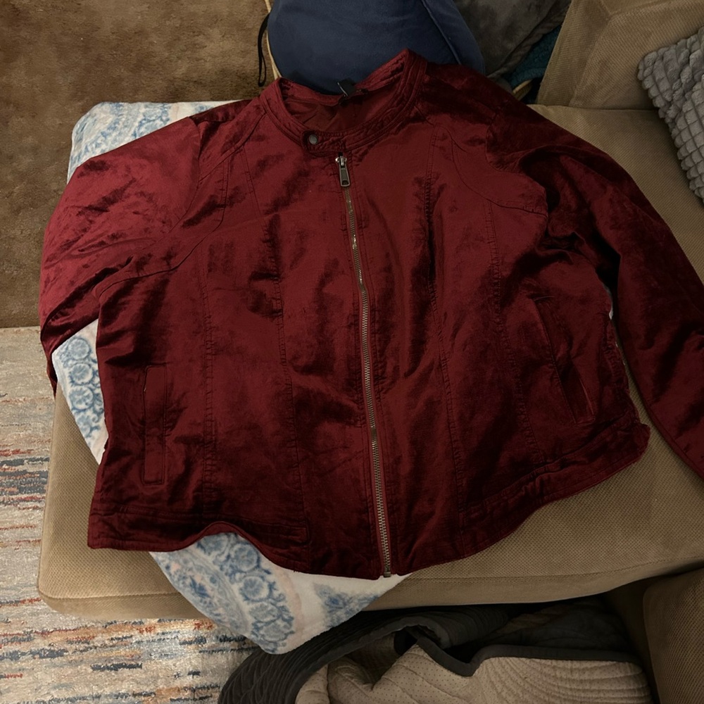 Torrid size 4 Velvet moto jacket